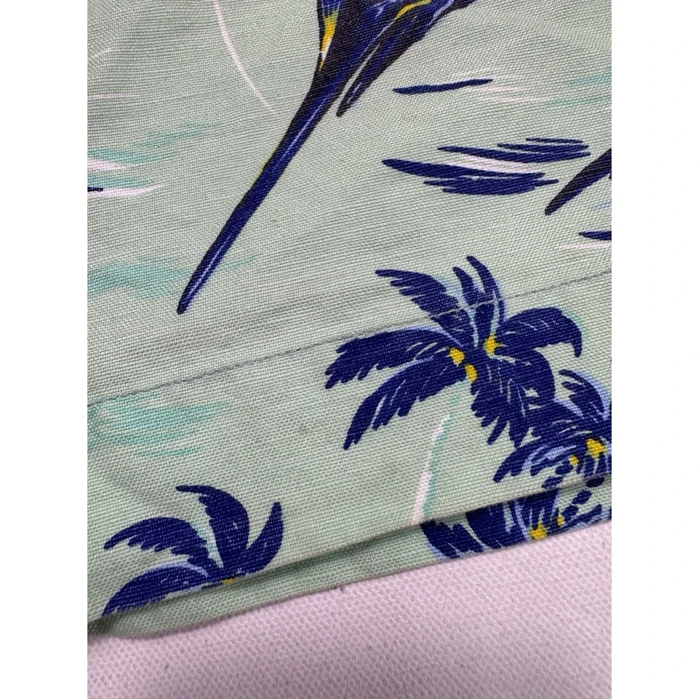 Polo Ralph Lauren Shorts Men 48 Linen Chino Classic Fit Marlin Fishing Island